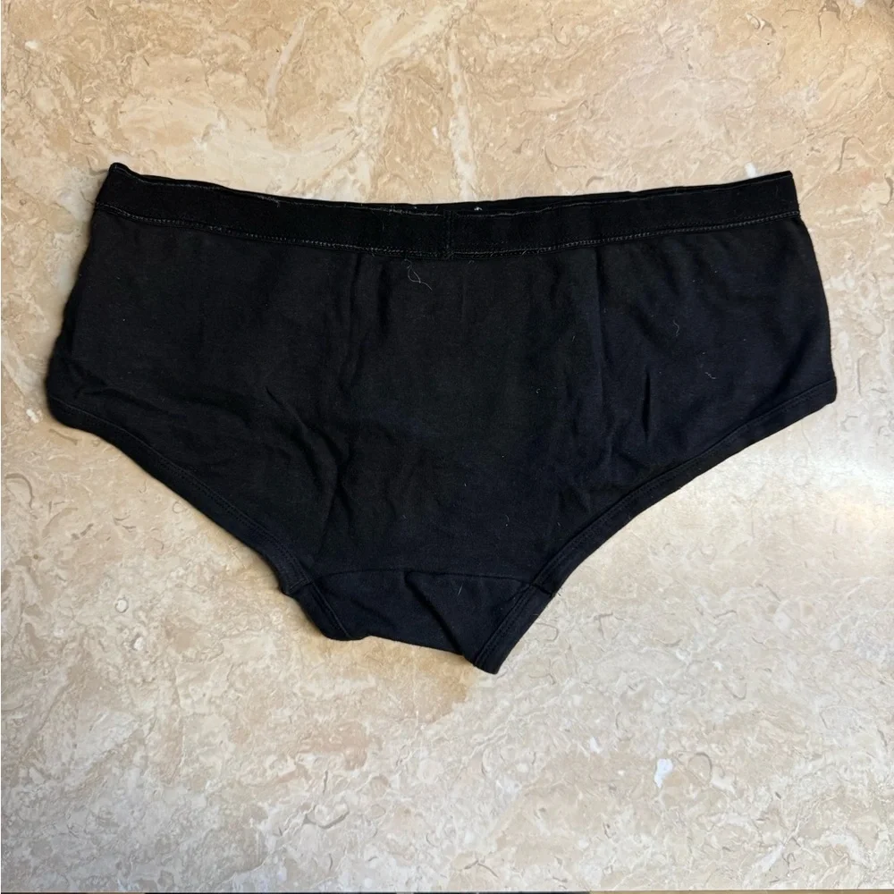 Hanes Black Cotton Panty Brief XL NWOT